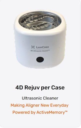 LuxCreo 4D Aligner packaging box with aligner accessories